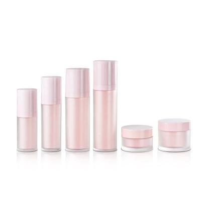 Pink Airless Pump Bottles & Cream Jars
