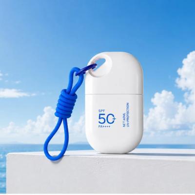 Empty 40ml Sunscreen Squeeze Bottle With Lanyard Portable Travel UV Protection Cosmetic Packaging Vessel