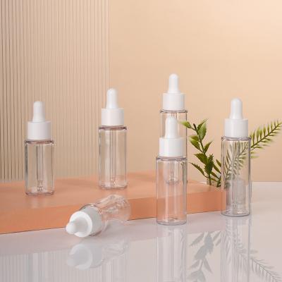 Thick Wall Clear PETG Dropper Bottle Empty Cosmetic Bottle for Serum Essential Oil Custom Logo
